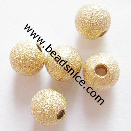 Brass Stardust Beads,Round,nickel  free, lead free,16mm,Hole:Approx 2mm