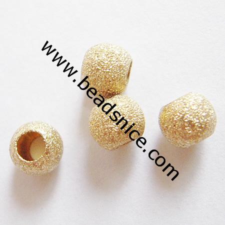 Brass Stardust Beads,Round,nickel  free, lead free,18mm,Hole:Approx 2.5mm