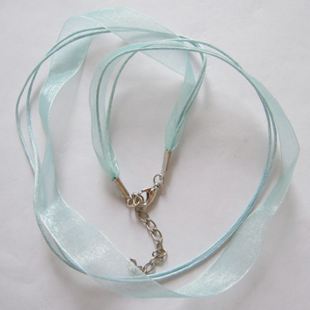 Ribbon Cord Necklaces, 10mm & 0.5mm,  18-inch