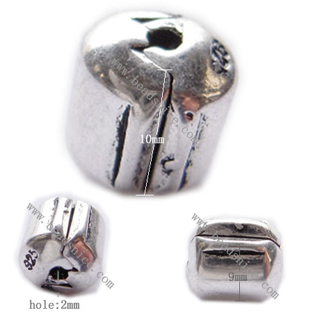 European clasp, brass, nickel free, lead free，9x10mm, hole:approx 2mm, 