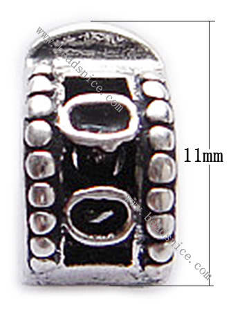 European clasp, brass, nickel free, lead free，11x6mm, hole:approx 3.5mm, 