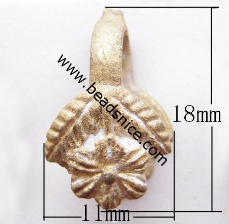 jewelry bails,pinch style,brass,flower,many colors available,