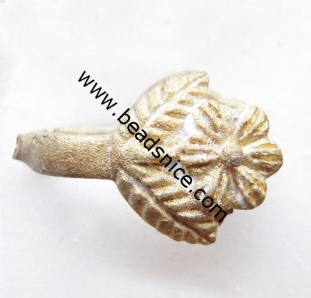 jewelry bails,pinch style,brass,flower,many colors available,