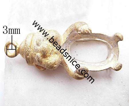 Jewelry pendant bail, brass，nickel free, lead free,29x13.5mm,hole:approx 3mm 