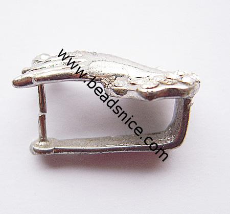 Jewelry clasp, brass, nickel free, lead free, 16.5x10mm,