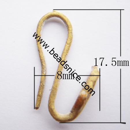 Jewelry connectors, brass,nickel free, lead free,17.5X8mm, 