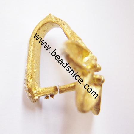 Brass bail,pinch style,brass,flower,many colors available,