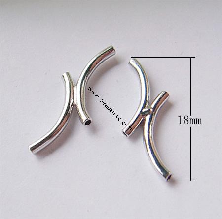  Jewelry pipes with hollow hole, brass, 18x1.5mm,  hole:approx 0.9mm