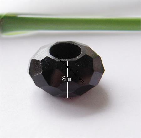 Crystal European Beads, Flat Rondelle, 13.5x8mm, Hole:Approx 5MM