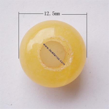 Gemstone Beads European, Aventurine Yellow , Rondelle,12.5x7.5mm,hole:approx 5mm