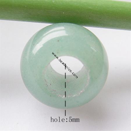 Gemstone Beads European, Aventurine Green Natural , Rondelle,12x7.5mm,hole:approx 5mm