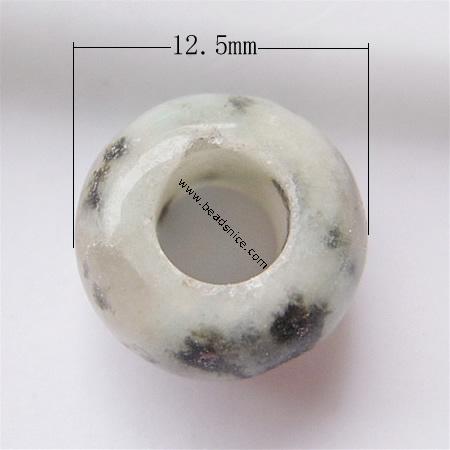 Gemstone Beads European, Jasper Lotus , Rondelle,12.5x7.5mm,hole:approx 5mm