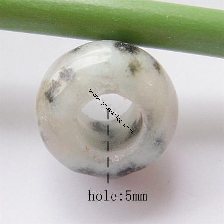 Gemstone Beads European, Jasper Lotus , Rondelle,12.5x7.5mm,hole:approx 5mm