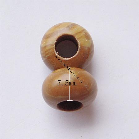Gemstone Beads European, grain stone, Rondelle, 12.5x7.5mm,hole:approx 5mm