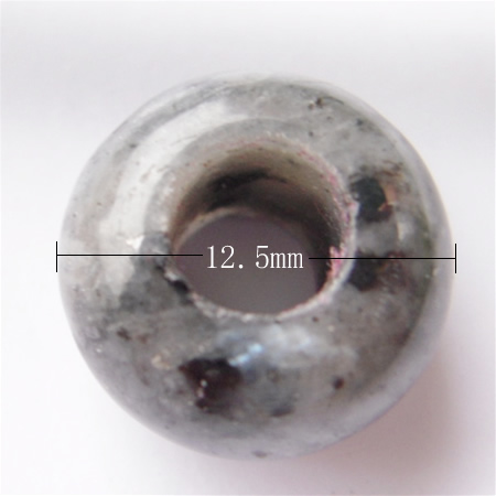 Gemstone Beads European, Labradorite, Rondelle，12.5x8mm,hole:approx 5mm