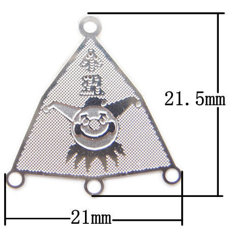Stainless Steel Computer Beading Patch, jewelry links, 21.5x21x0.2mm, Hole:Approx 1.5MM, 