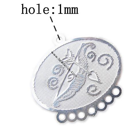 Stainless Steel Computer Beading Patch, jewelry links, 18x19x0.2mm, Hole:Approx 1MM, 