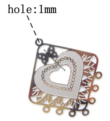Stainless Steel Computer Beading Patch, jewelry links, 30x25.5x0.2mm, Hole:Approx 1MM, 