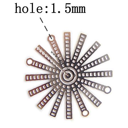 Stainless Steel Computer Beading Patch, jewelry drop, 21x21x0.2mm, Hole:Approx 1.5MM, 