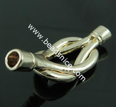 Jewelry alloy Clasp,lead-free, nickel-free,36x19.5mm,hole:approx 5mm,