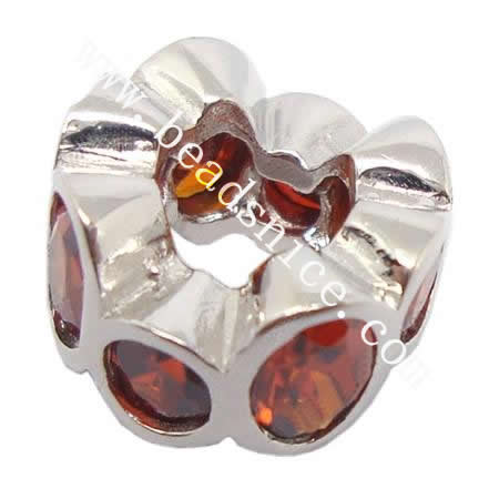 European beads style with zircon(C.Z), 925 sterling silver, no , 