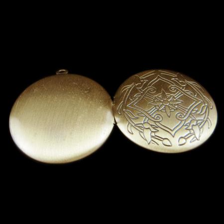 Brass Pendant, Album box,Flat Round, 35.5x32.5mm,inside diameter 24.2mm,Nickel free, Lead Free,Hole:Approx 2.2MM,