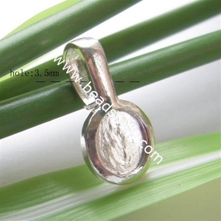 Jewelry pendant bail,925 sterling silver, nickel free, lead free,hole: approx 6.8x3.5mm,