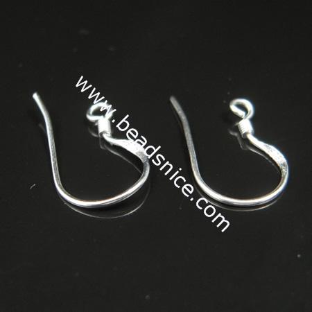 925 Sterling silver earring finding, 9x17mm, sold per pair