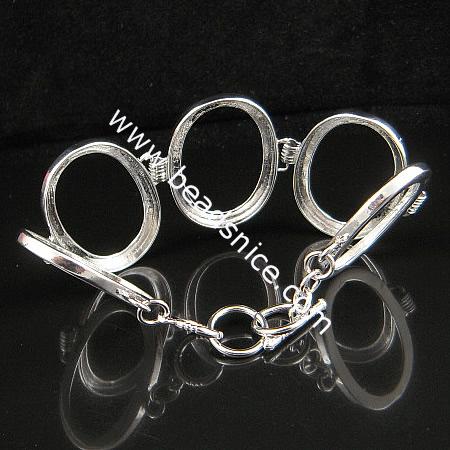 Handmade Jewelry Brass Bracelet, Nickel Free, Lead Safe,Inside diameter：23.5x17.5MM,8.04 Inch,
