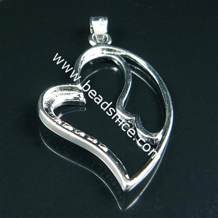 Heart,pendant,brass,Heart,lead-safe,nickel-free