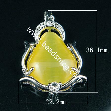 Acrylic brass setting pendant ,drops,lead-safe,nickel-free