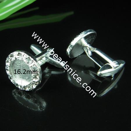 Jewelry brass buckle,alloy base diameter:16.2mm,with Rhinestone,Nickel free ,Lead free,