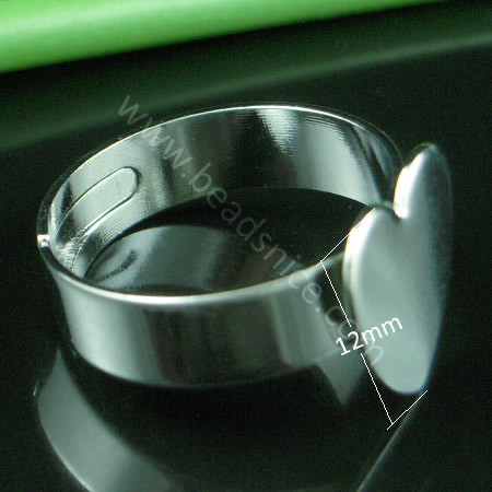 filigree ring base,size:7,heart