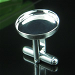 Jewelry brass cufflink blanks,base diameter:16mm,Nickel free , Lead safe,manual Plated,