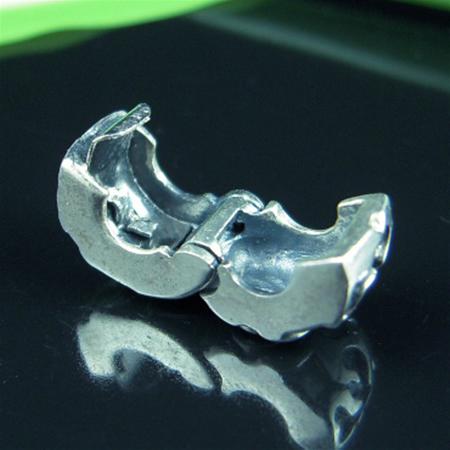Sterling Silver European Clip/Stopp,9.8x5.7mm,Hole:about 3.2mm,