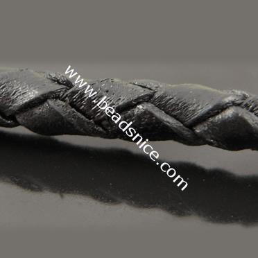Real Leather Jewelry Cord,Cowhide, 3mm,Length:100 Yard,