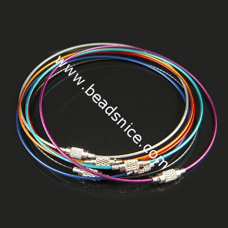 Jewelry Making bracekel Cord,Mix color, Steel Wire,1mm, 8.5 Inch,