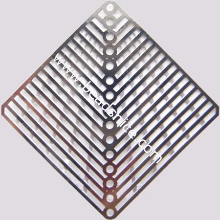 Stainless Steel Computer Beading Patch, jewelry links,40.5x40.5mm,nickel free,Hole:Approx 1MM, 