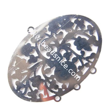 Stainless Steel Computer Beading Patch, jewelry links,32x9.5mm,nickel free,Hole:Approx 1MM, 