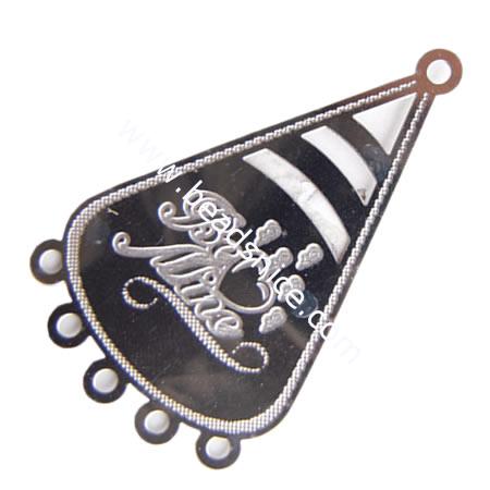 Stainless Steel Computer Beading Patch, jewelry links,31x18.5mm,nickel free,Hole:Approx 1MM, 