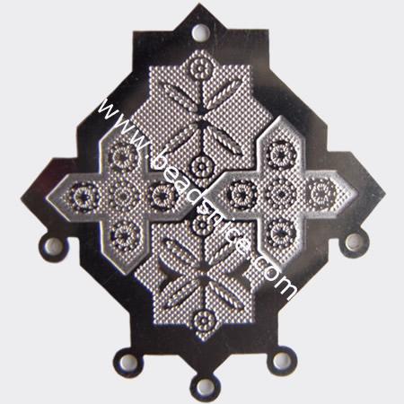 Stainless Steel Computer Beading Patch, jewelry links,24x22mm,nickel free,Hole:about 1MM, 