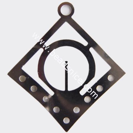 Stainless Steel Computer Beading Patch, jewelry links,22.5x20.5mm,nickel free,Hole:about 1.5MM, 