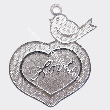Stainless Steel Computer Beading Patch, jewelry drop,Animal,20.5x16mm,nickel free,Hole:about 1MM,