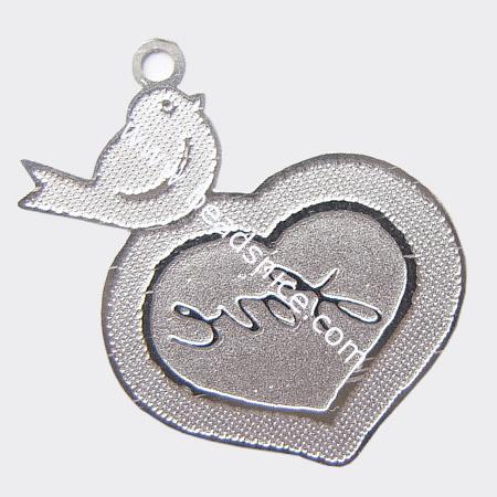 Stainless Steel Computer Beading Patch, jewelry drop,Animal,20.5x16mm,nickel free,Hole:about 1MM,