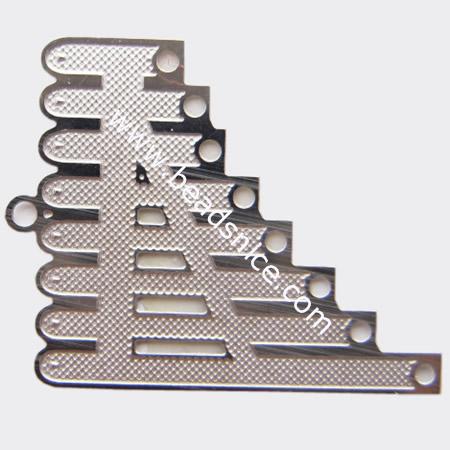 Stainless Steel Computer Beading Patch, jewelry links,19.5x16.5mm,nickel free,Hole:about 1MM, 