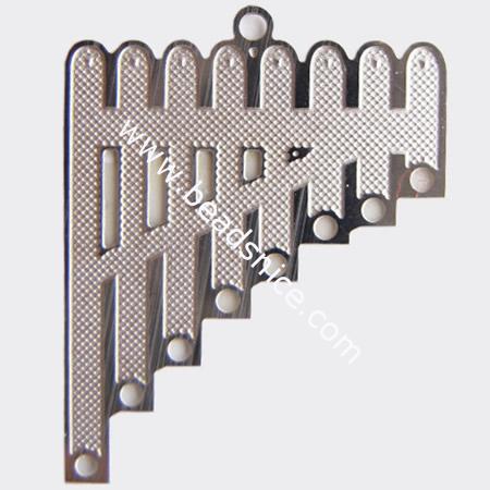 Stainless Steel Computer Beading Patch, jewelry links,19.5x16.5mm,nickel free,Hole:about 1MM, 