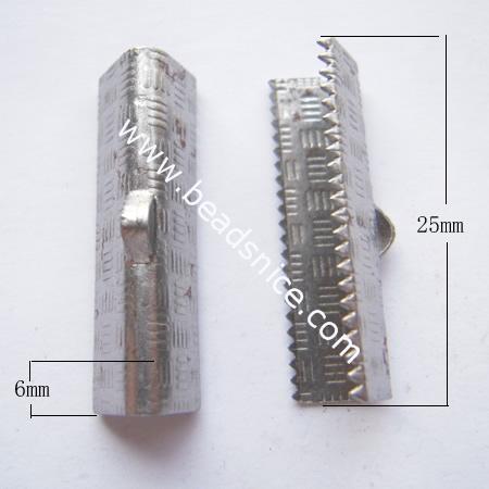 Iron Terminators, bead tip, bottom clamp on,25mm, nickel-free,