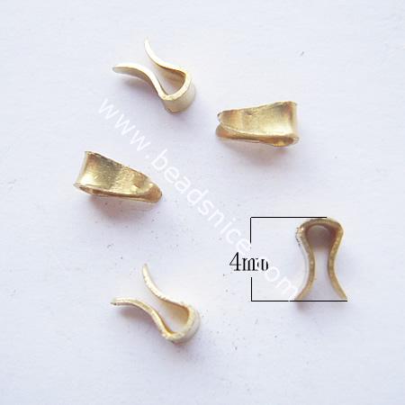 Brass findings,nickel free,lead free,4mm long,