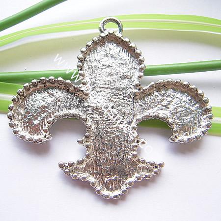 Jewelry alloy pendant,61x72.5mm,inside diameter:49.5x26.5mm,depth 3mm,thickness 3mm,hole:about 5mm,cross,nickel free,
