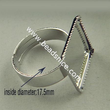Pad ring base,size: 7,lead-safe,nickel-free,square,